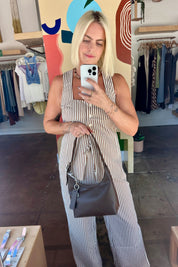 Brown Leather Mini Shoulder Bag