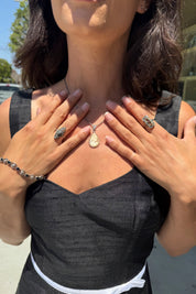 Silver + Rhinestone Bracelet