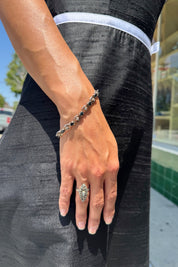 Silver + Rhinestone Bracelet