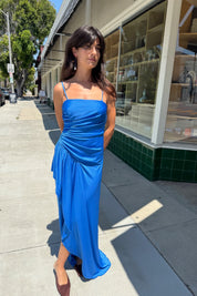 Blue 1980s Party Dress