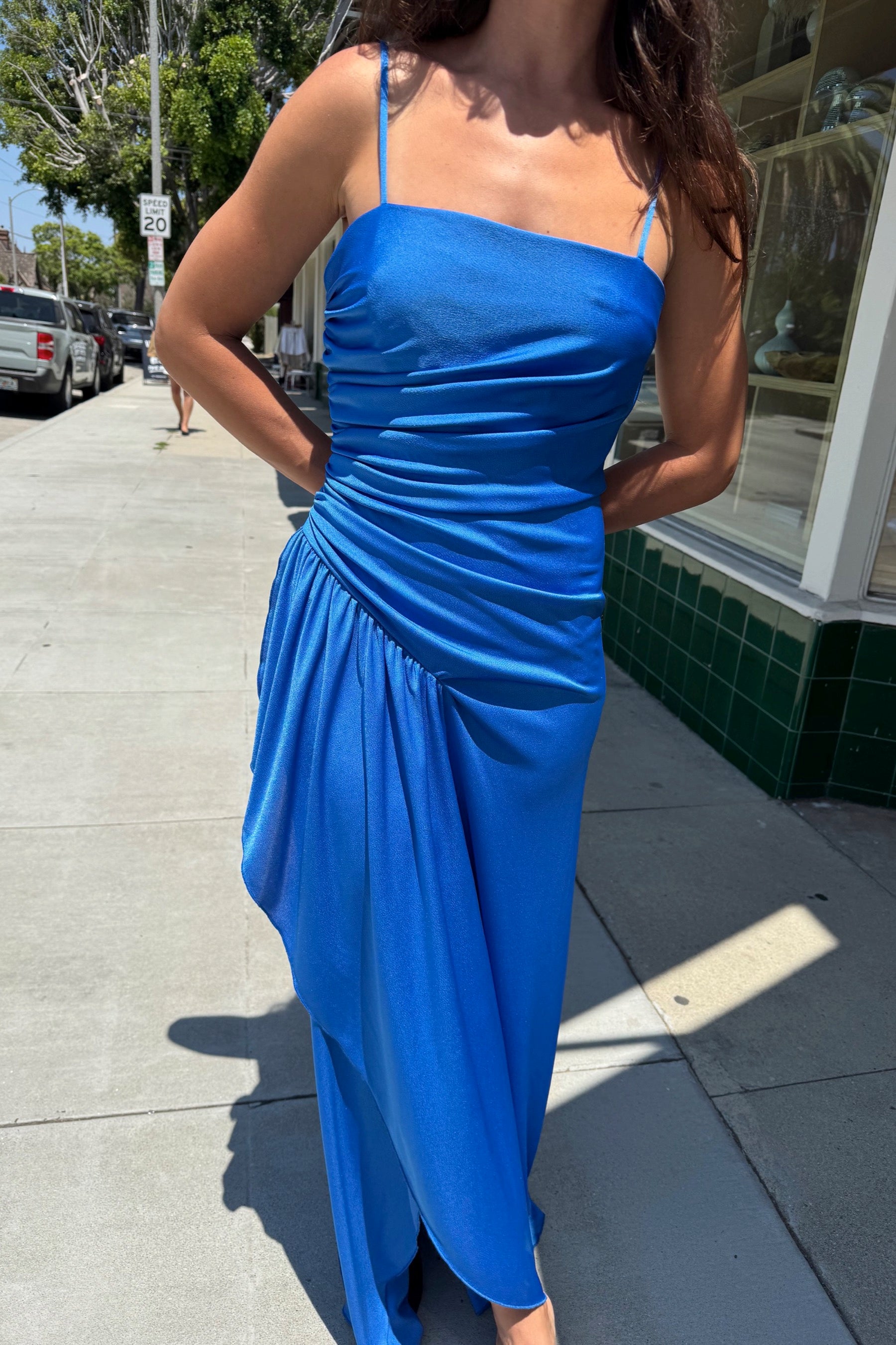 Blue 1980s Party Dress