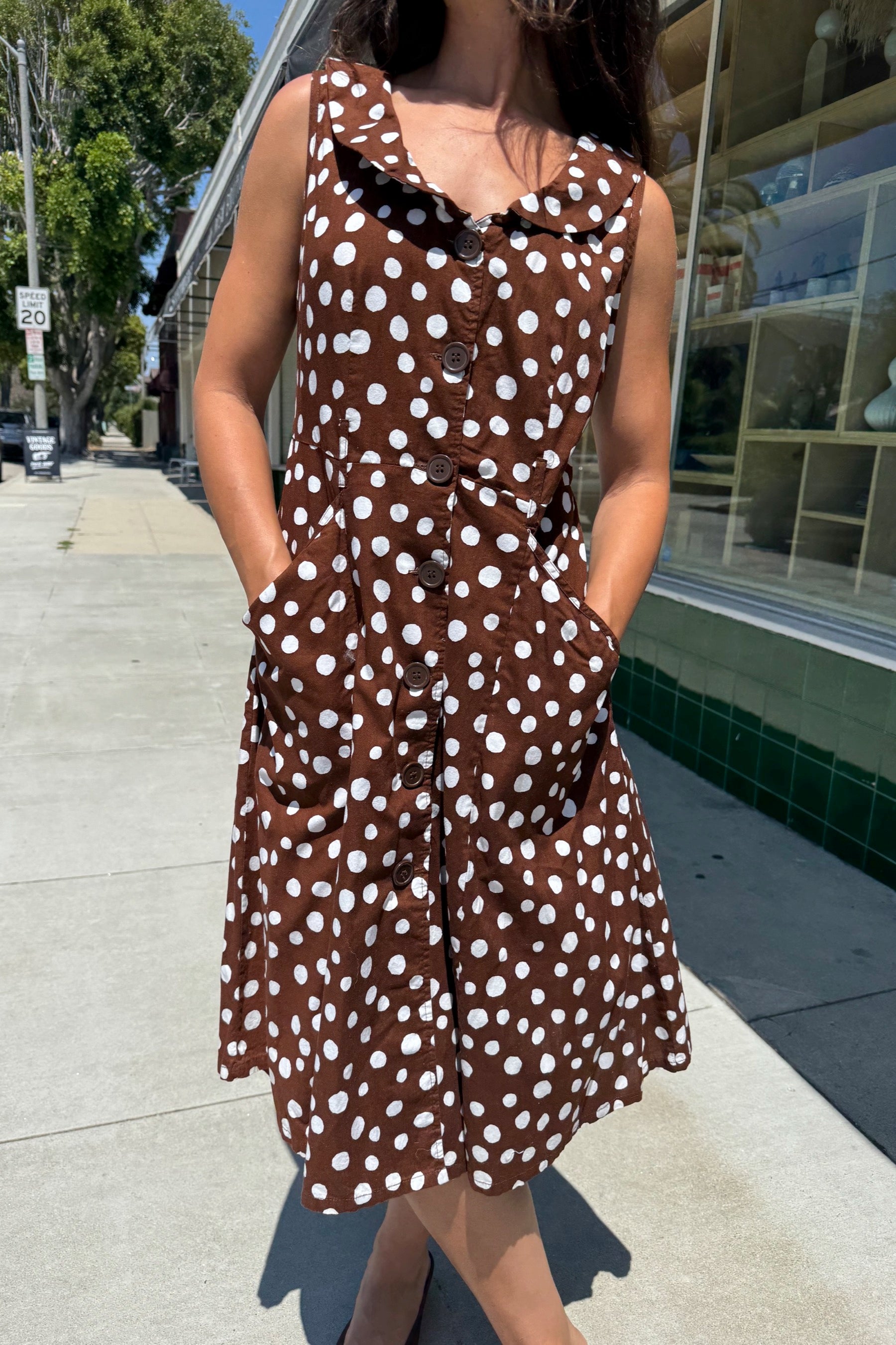 Brown Polka Dot Dress – Prism Boutique