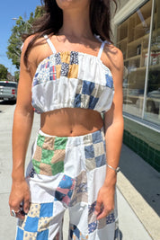 Vintage Quilt Tie Tank