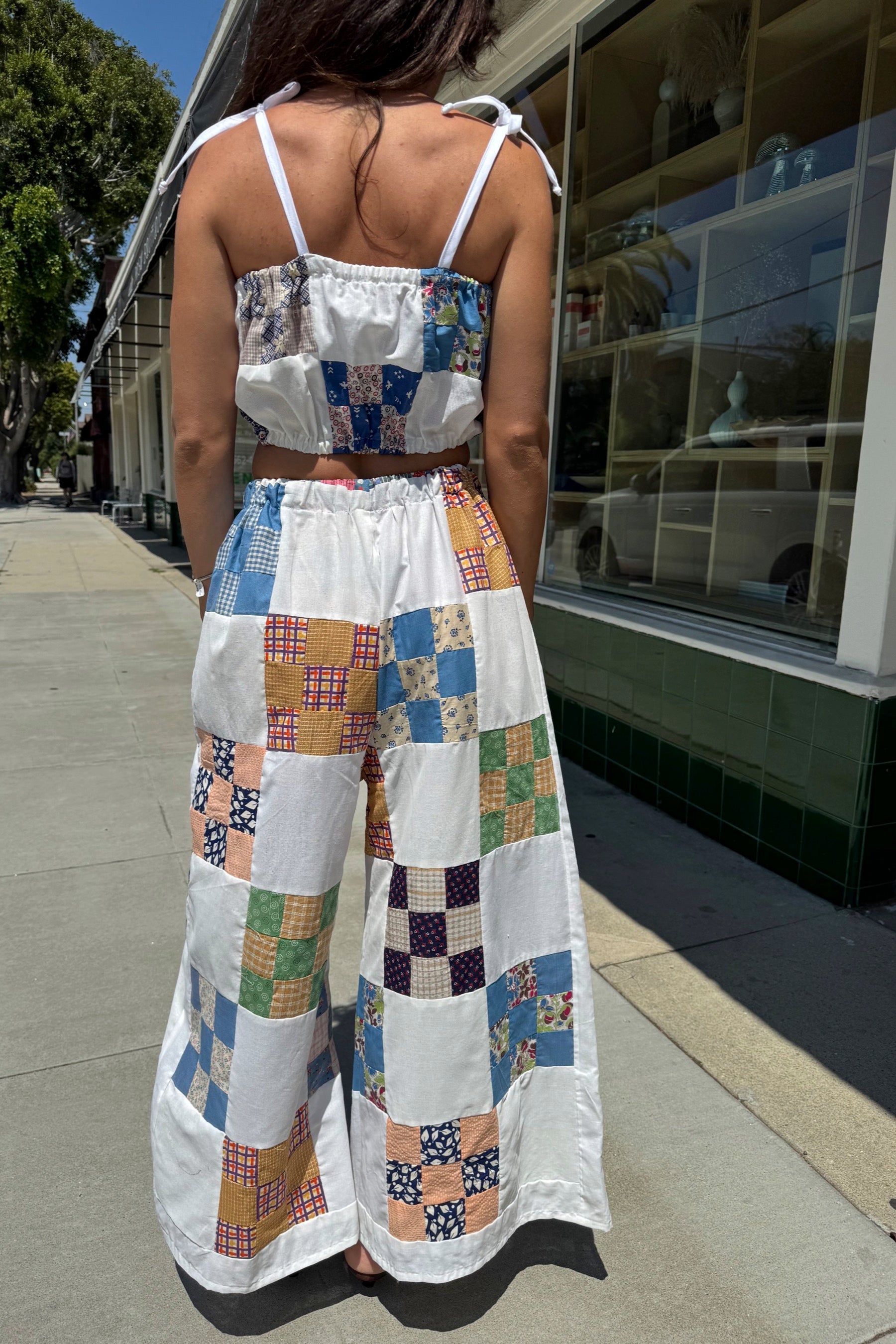 Vintage Quilt Tie Tank