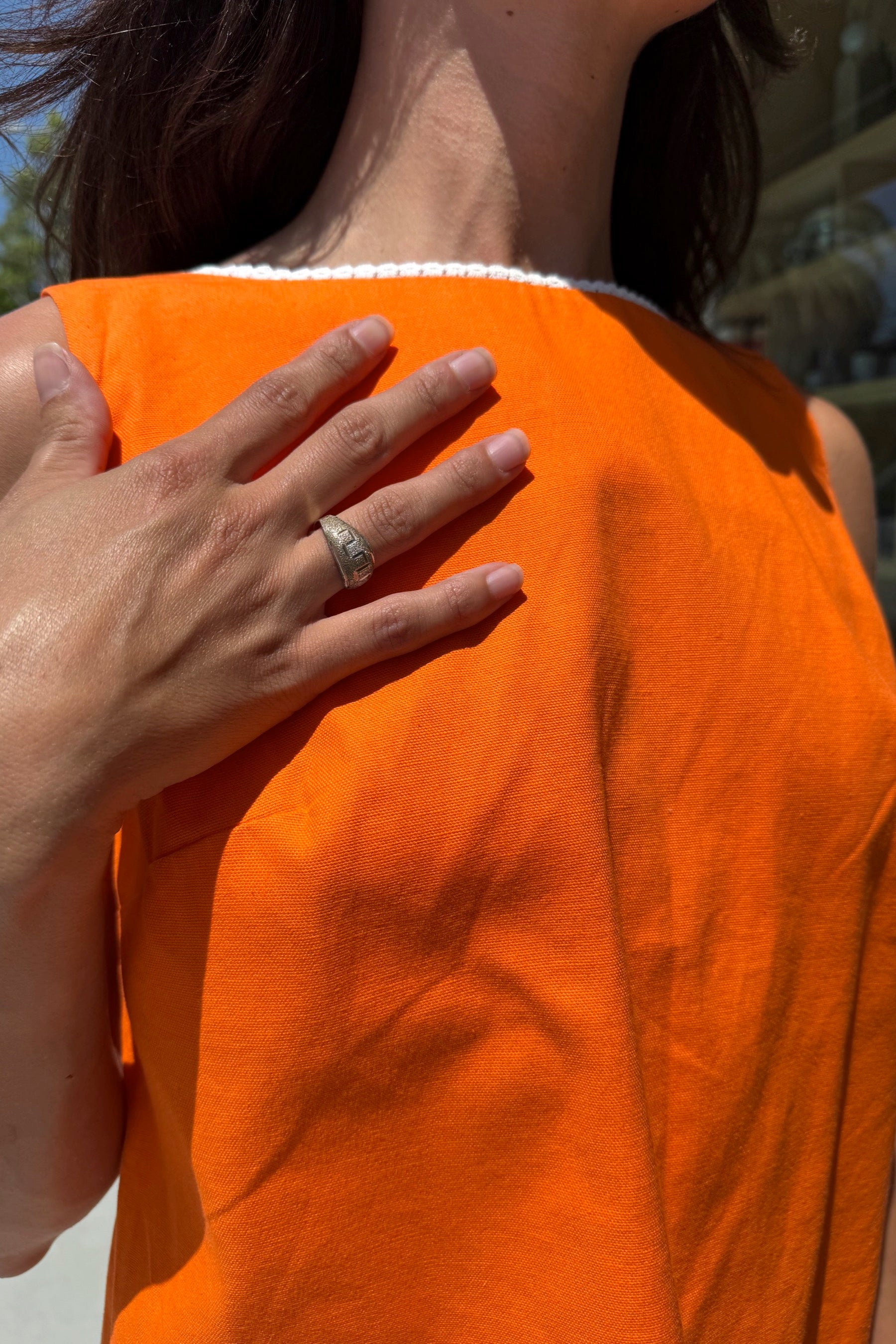 Two Tone Pattern Ring