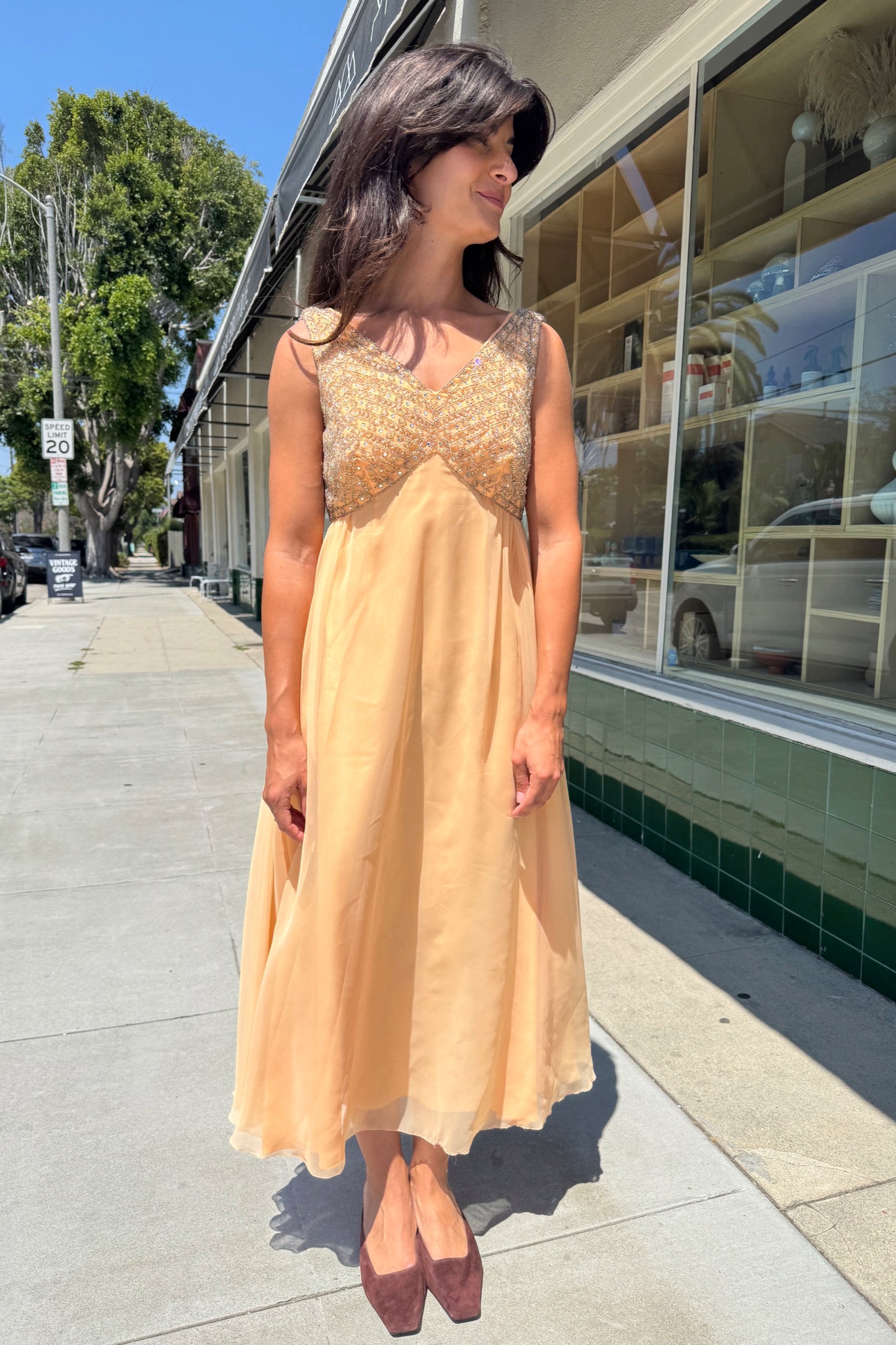 Peach Sequin Dress Prism Boutique Peach Sequin Dress Prism Boutique