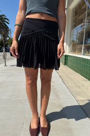 Morgan Black Pleated Skirt
