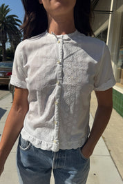 White S/S Embroidered Shirt