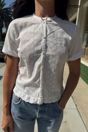White S/S Embroidered Shirt