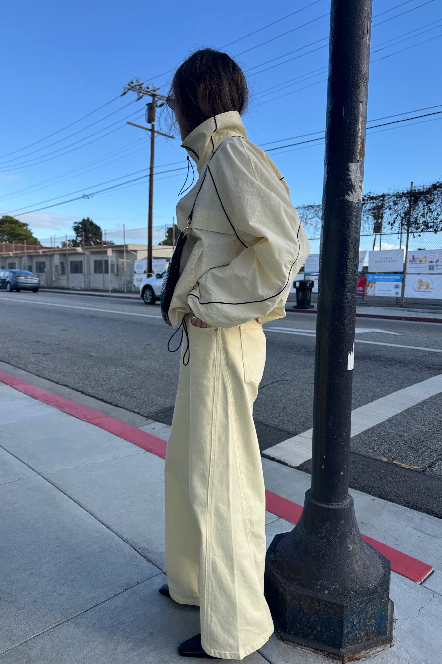 Colorblock Zipper Short Jacket