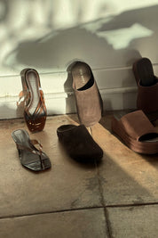 Brown Suede Fern Mule