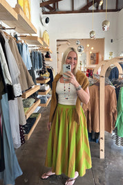 Retro Stripe Lowen Midi Skirt