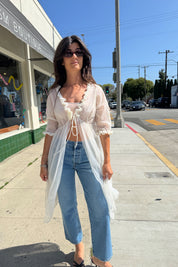 Ivory Ruffled Robe Slip