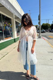 Ivory Ruffled Robe Slip