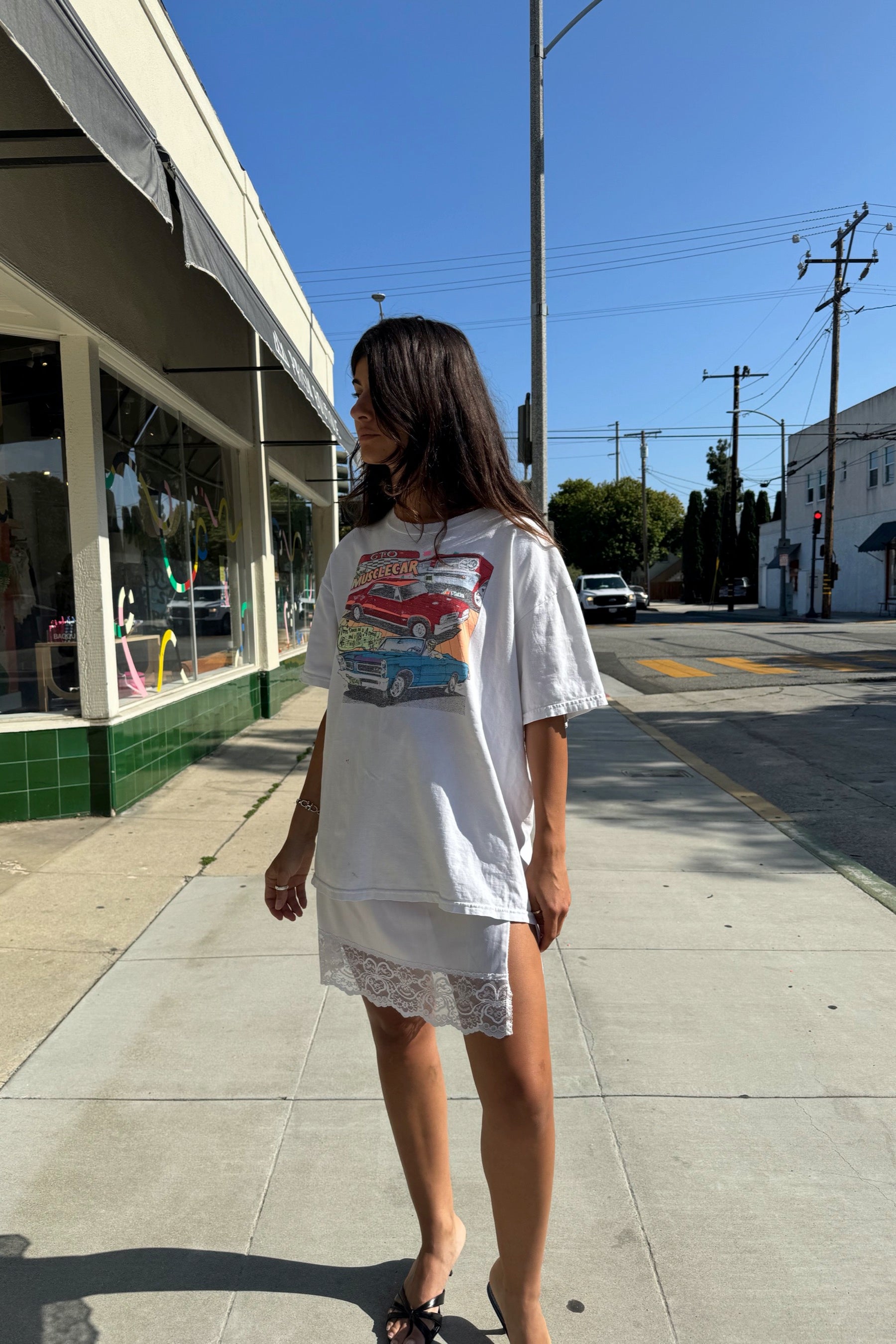 Ivory Lace Slip Skirt