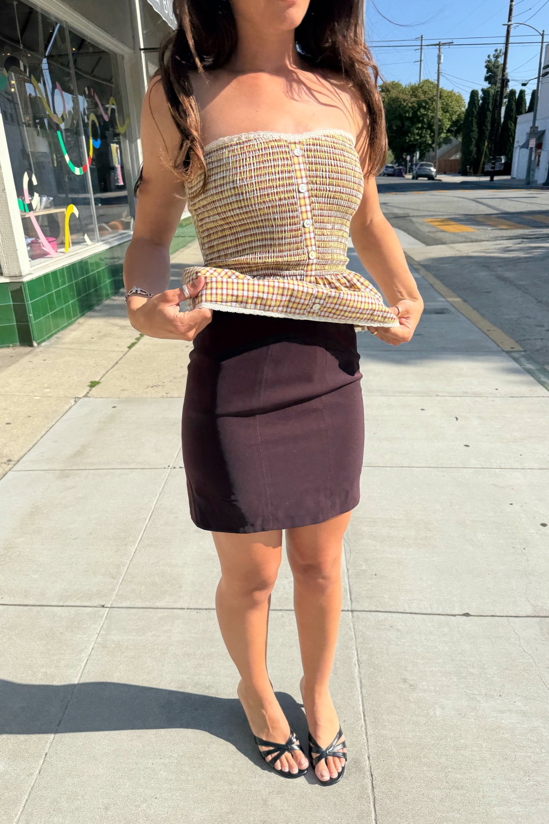 Brown Bebe Mini Skirt Prism Boutique Brown Bebe Mini Skirt Prism Boutique