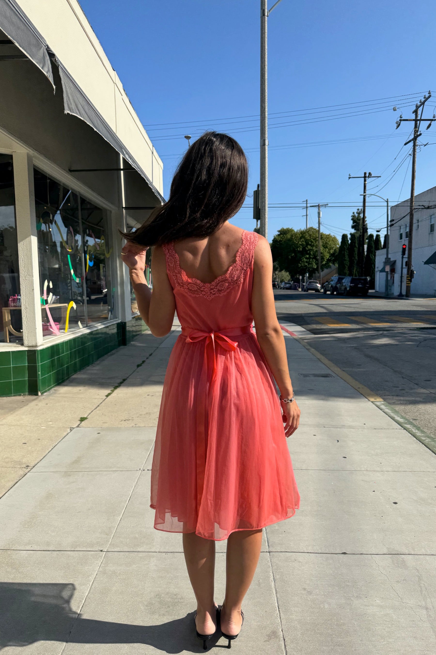 Coral Lace Slip Party Dress Prism Boutique Coral Lace Slip Party Dress Prism Boutique