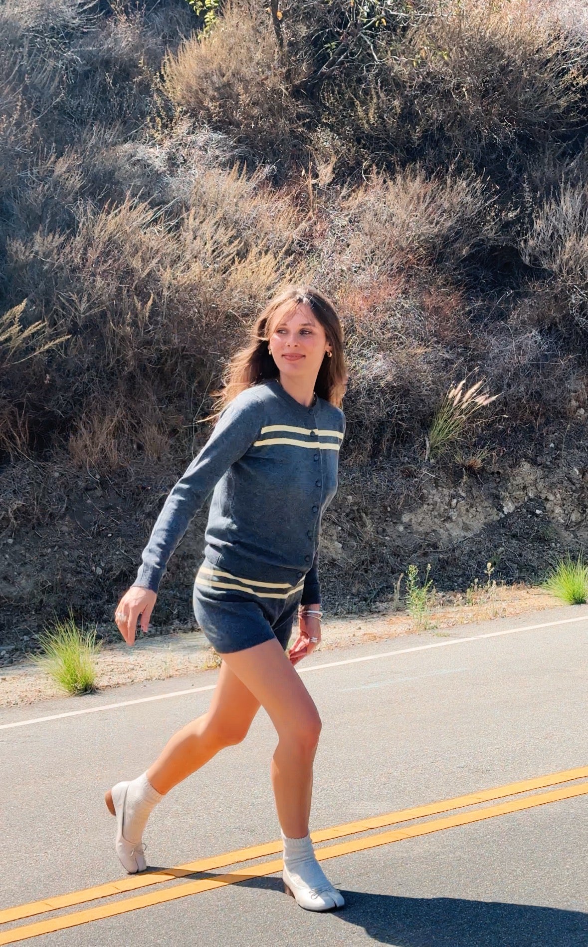 Charcoal Butter Stripe Cardigan