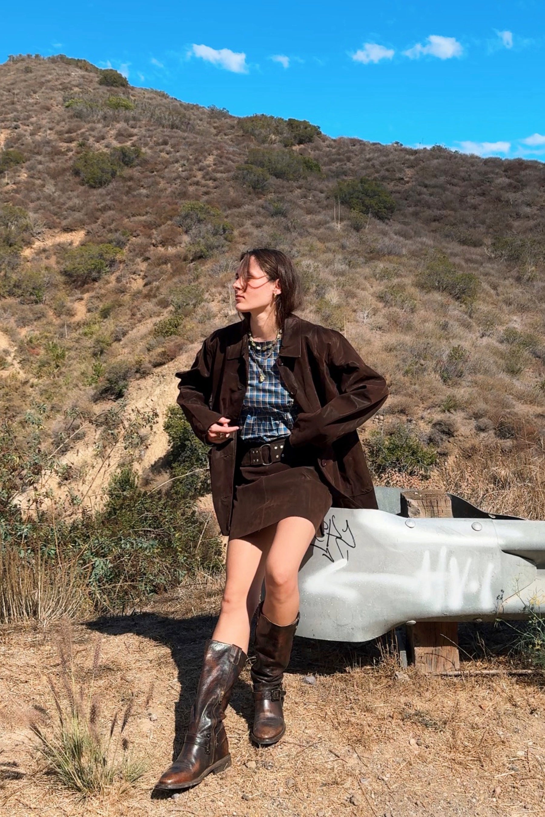 Brown Vegan Suede Karli Jacket