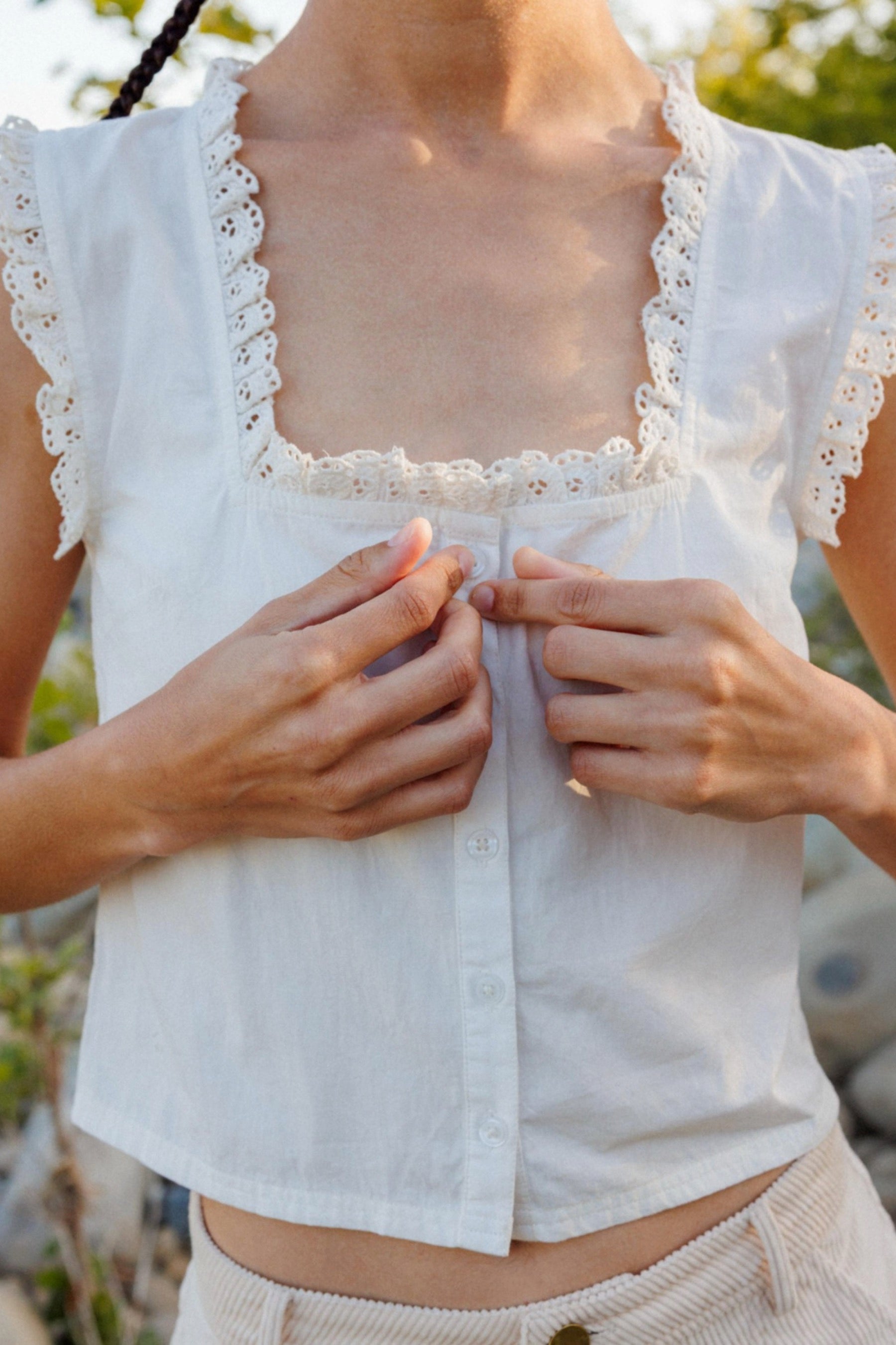 White Polina Tank