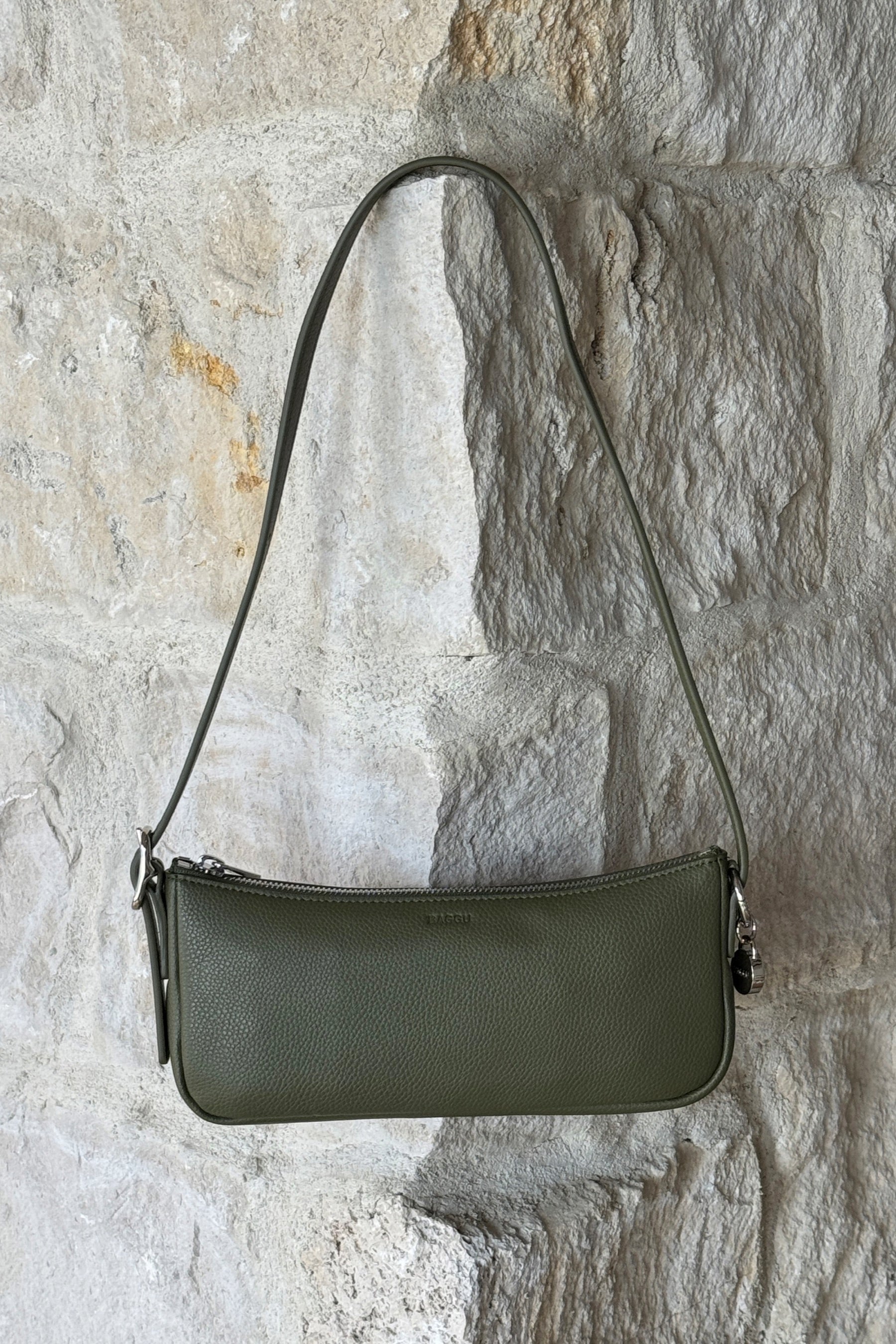 Loden Recycled Leather Pochette