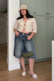 Loden Recycled Leather Pochette