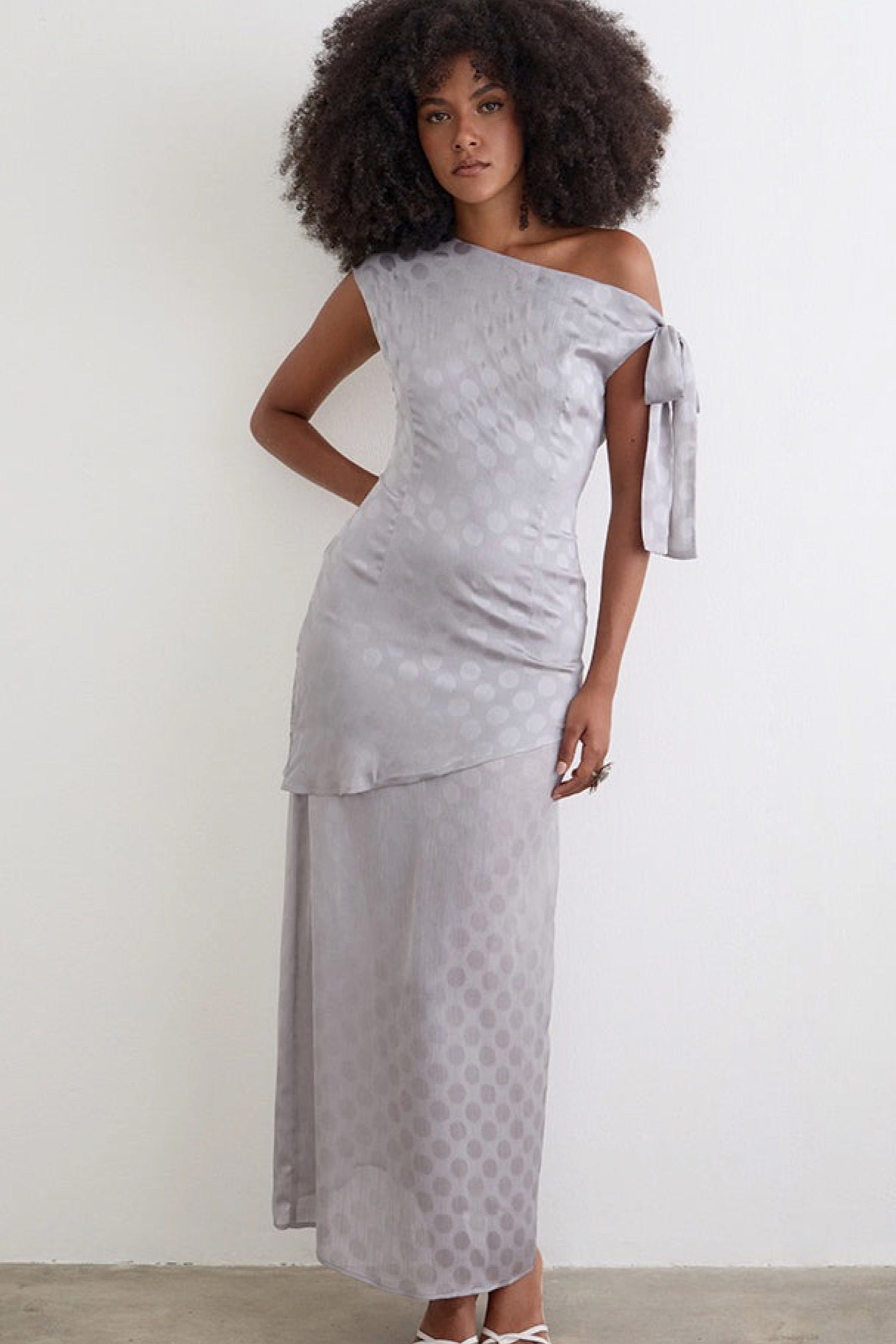 Grey Polka Sardian Dress