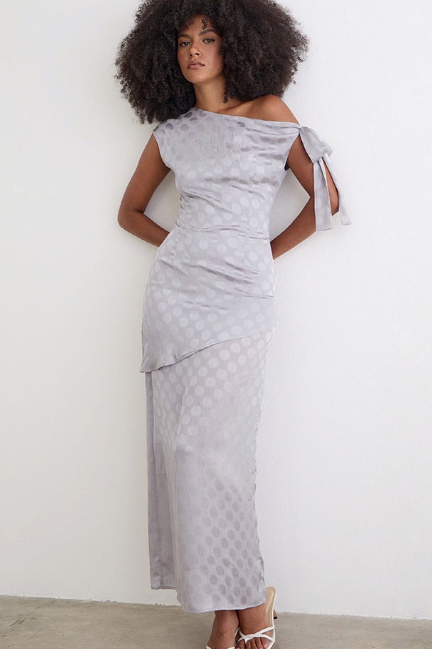Grey Polka Sardian Dress