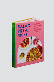 Salad Wine Pizza