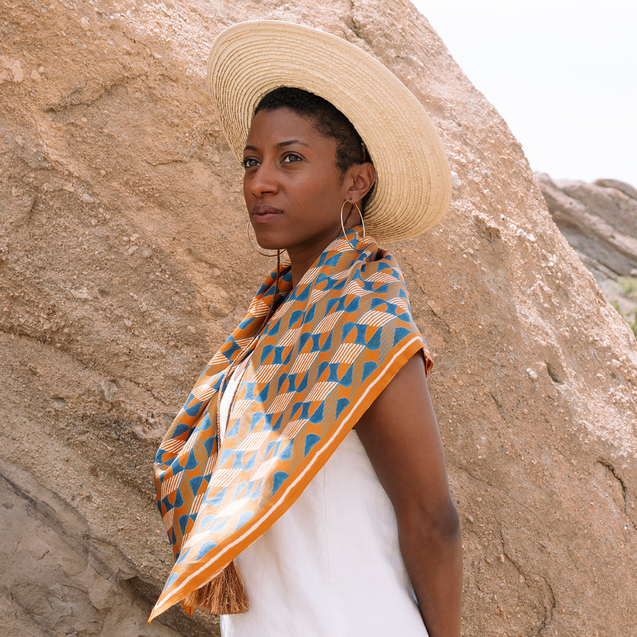 Copper Dolomite Silk Scarf
