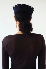 Onyx Rivet Sailor Hat