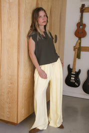 Sunbleached Yellow Cambria Pant