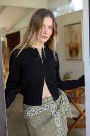Black Dennis Knit Cardigan