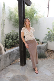 Taupe Gail Midi Skirt