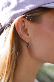 Silver Small Fluid Hoops