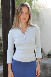 Blue Striped Naomi Top