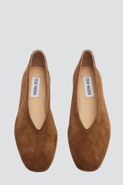 Chestnut Suede Leni Flat