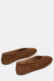 Chestnut Suede Leni Flat