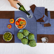 Sapphire Crosshatch Runner