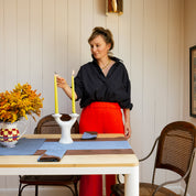 Sapphire Crosshatch Runner