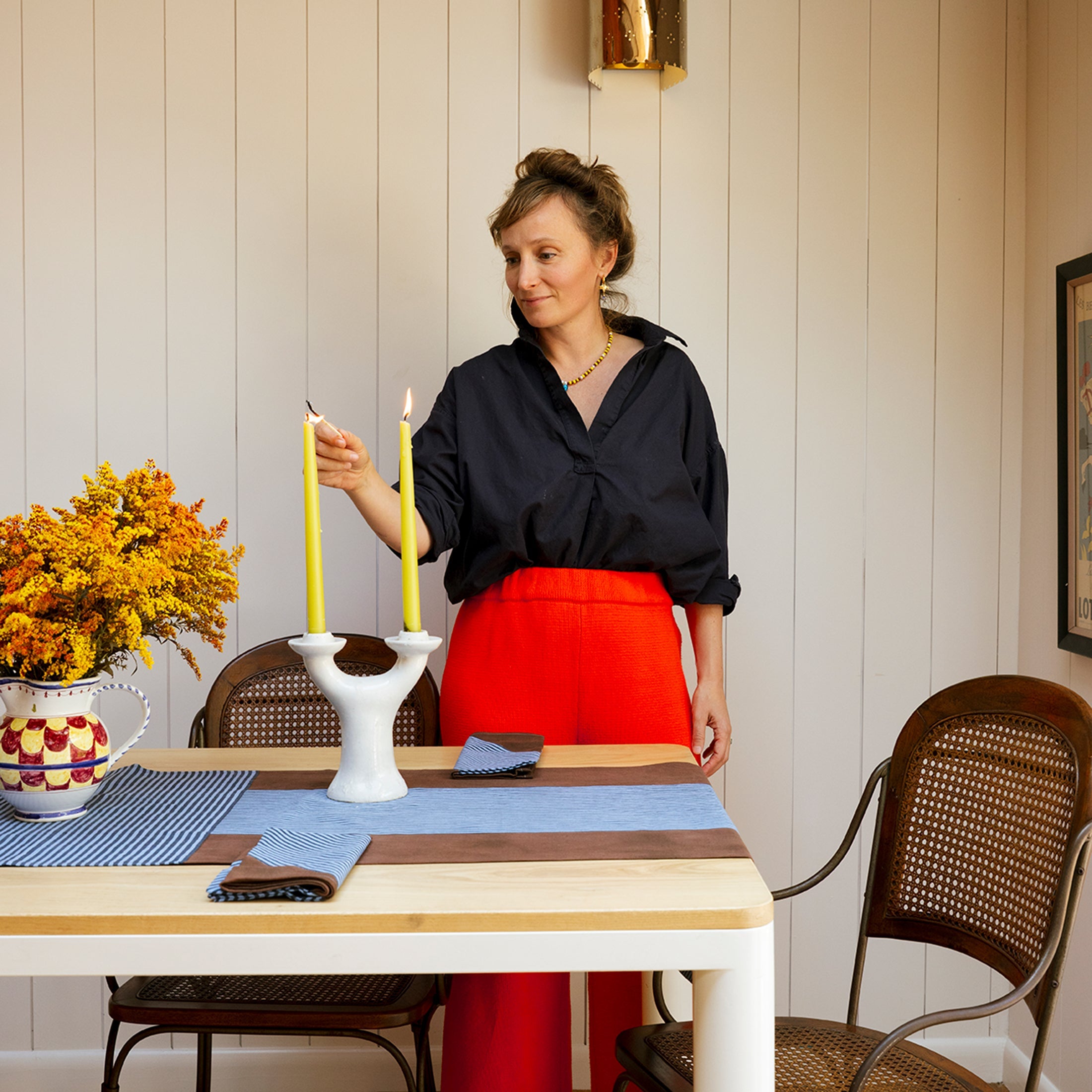 Sapphire Crosshatch Runner