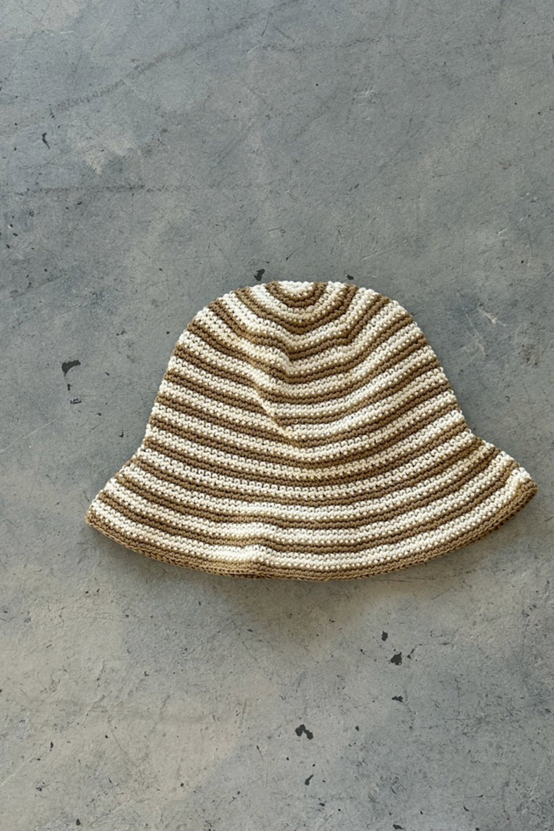 Stripe Crochet Knit Bucket