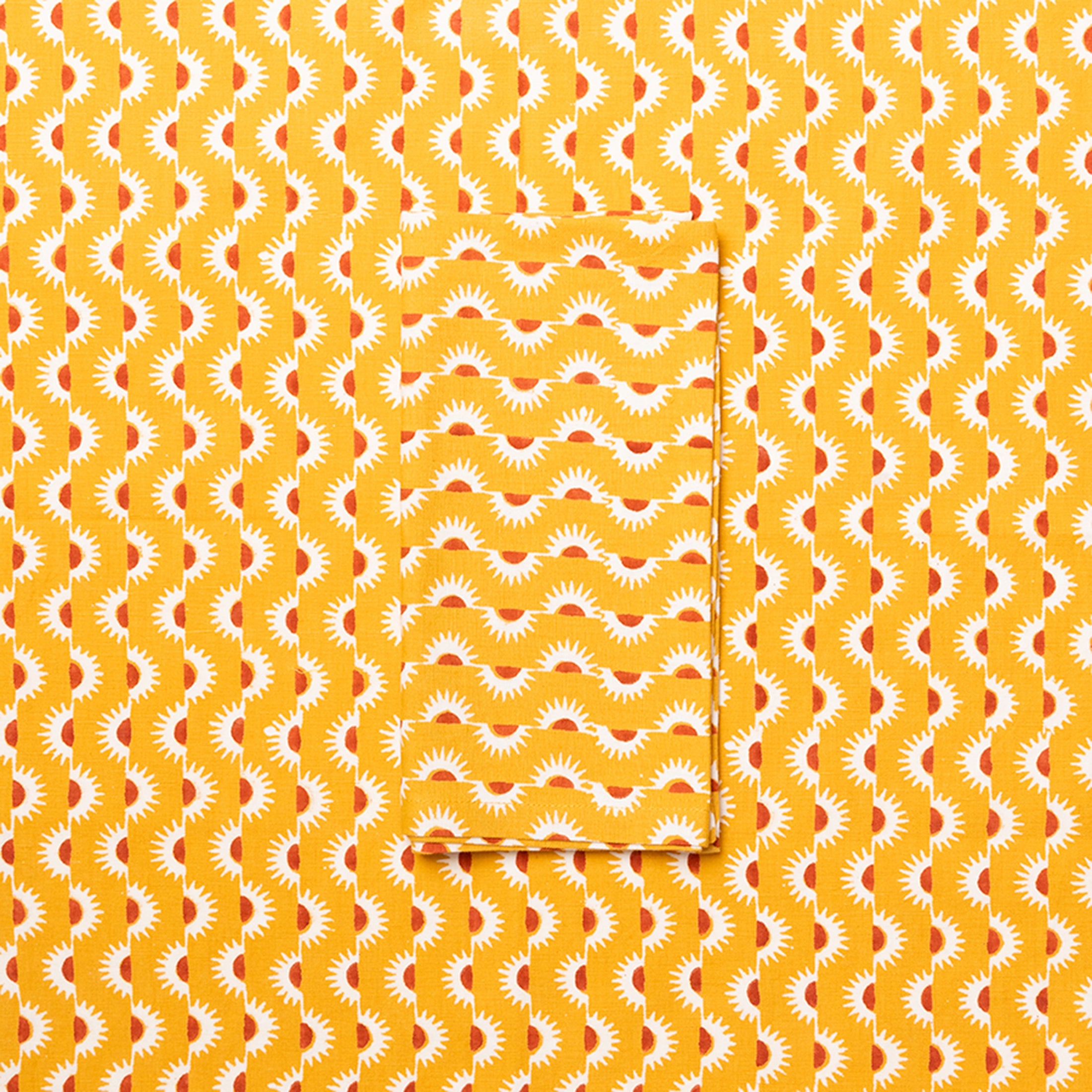 Goldenrod Suns Tea Towel