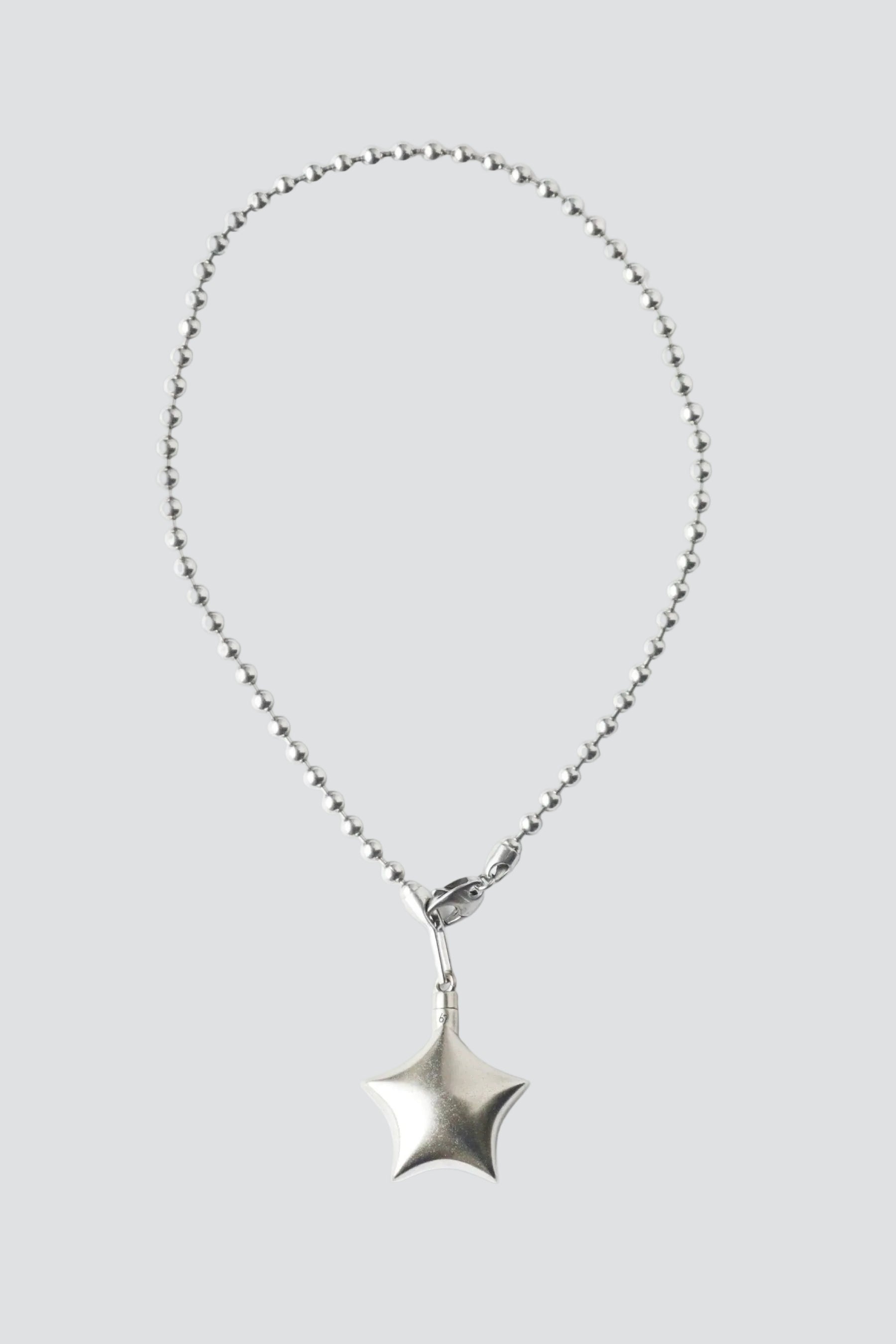 Silver Puffed Star II Necklace