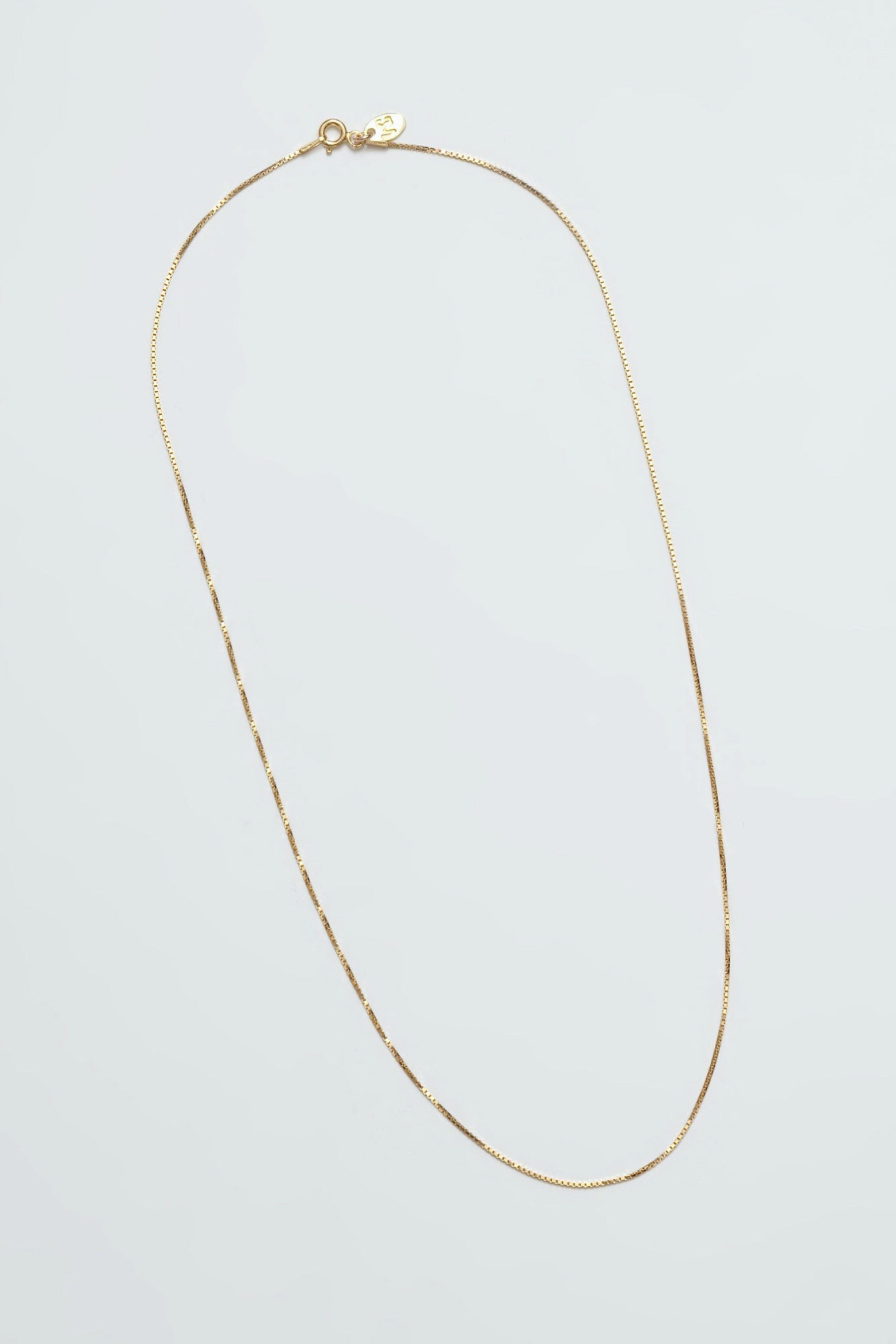 Gold Box Chain Necklace