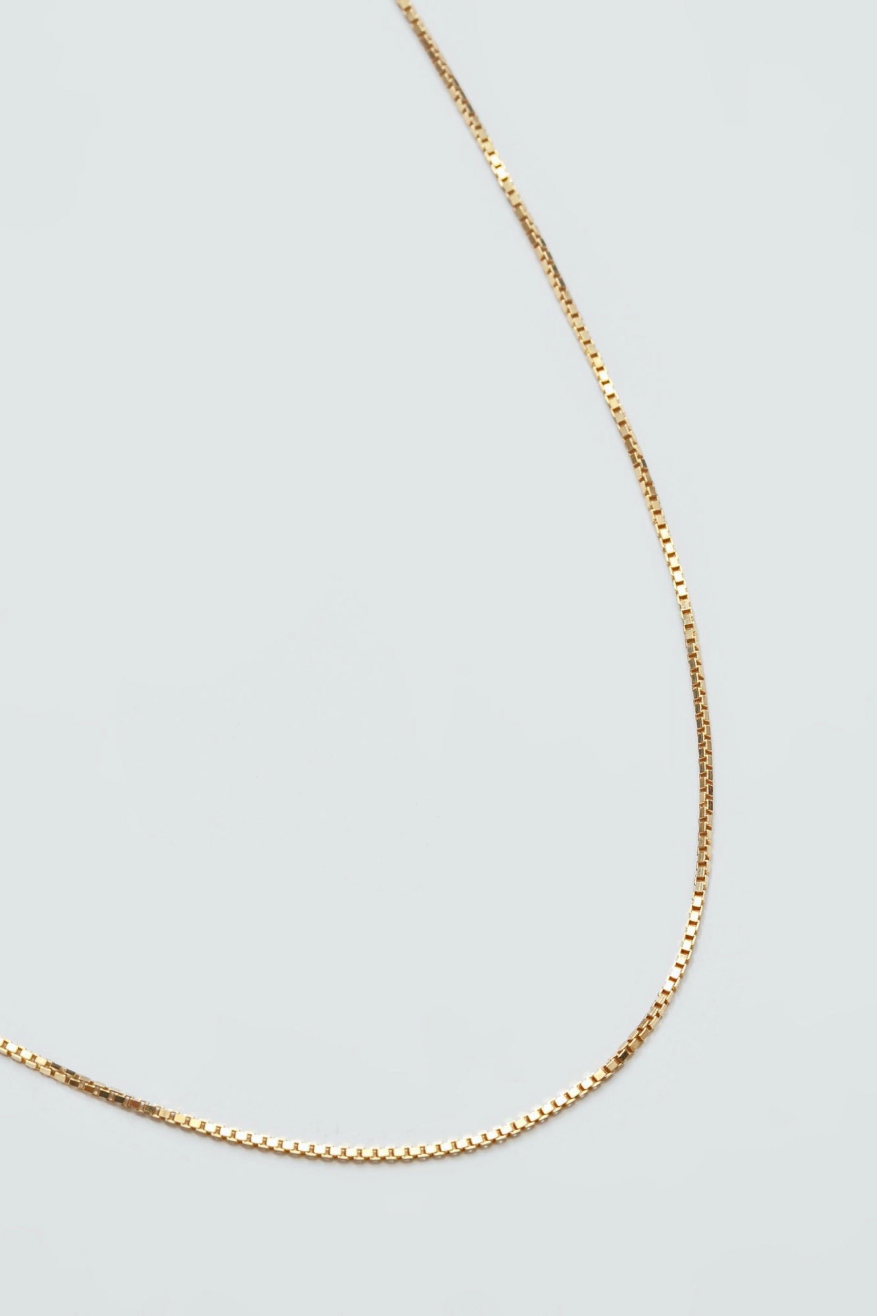 Gold Box Chain Necklace
