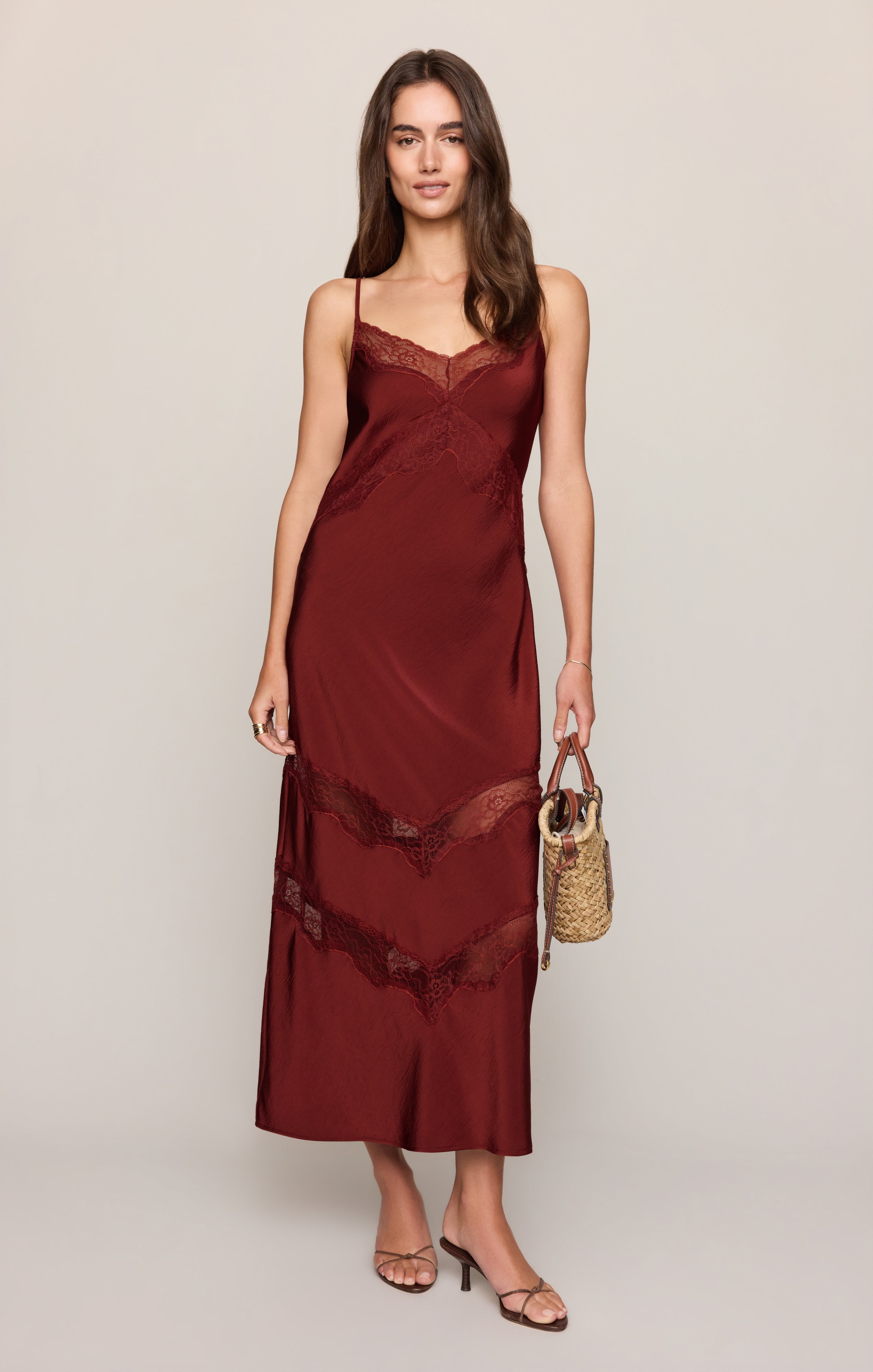 Rouge Bruna Lace Midi Dress