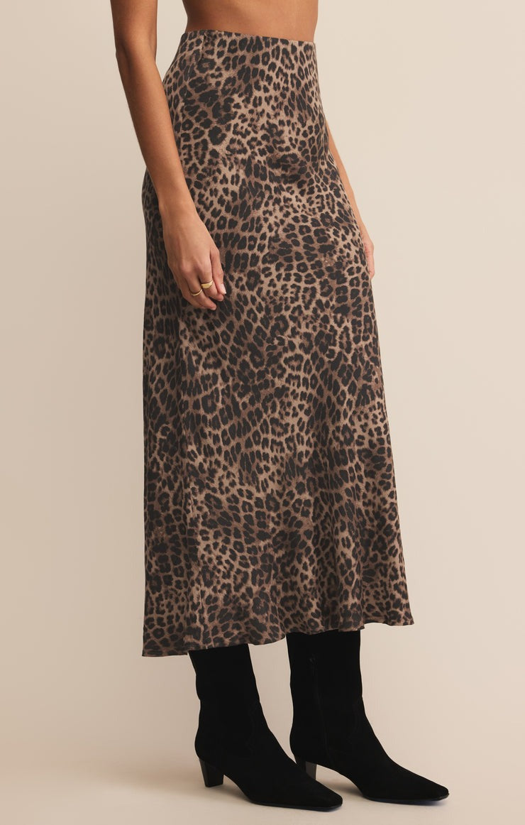 Desert Tan Izabel Leopard Skirt