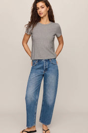 Heather Grey Junie Slub Tee