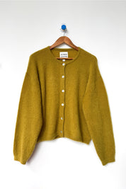 Bistro Yellow Leila Mohair Cardigan
